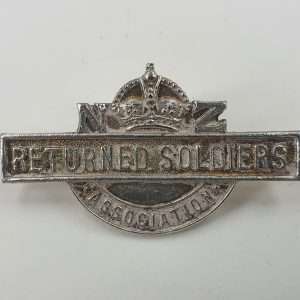 WWI Returned Soldiers Association RSA Badge Large Replacement