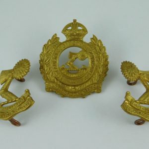WWI New Zealand 3rd Auckland Regiment Cap Badge and Collar Badge Pair