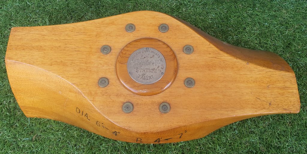 WWII New Zealand Airforce Presentation Trophy in shape of Propeller ...