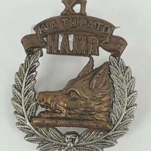 WWI New Zealand 11th North Auckland Mounted Rifles Cap/ Left Collar Badge