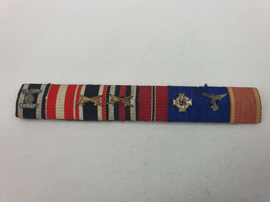 WWII German 8 Medal Ribbon Bar Trade In Military