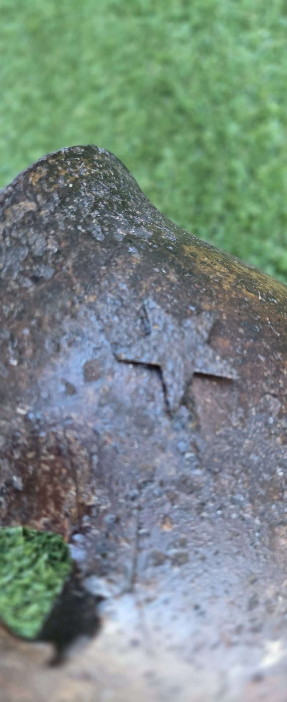 WWII Japanese Army Battle Damaged Helmet - Image 2