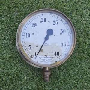 Ships Brass Salt Water Pressure Gauge