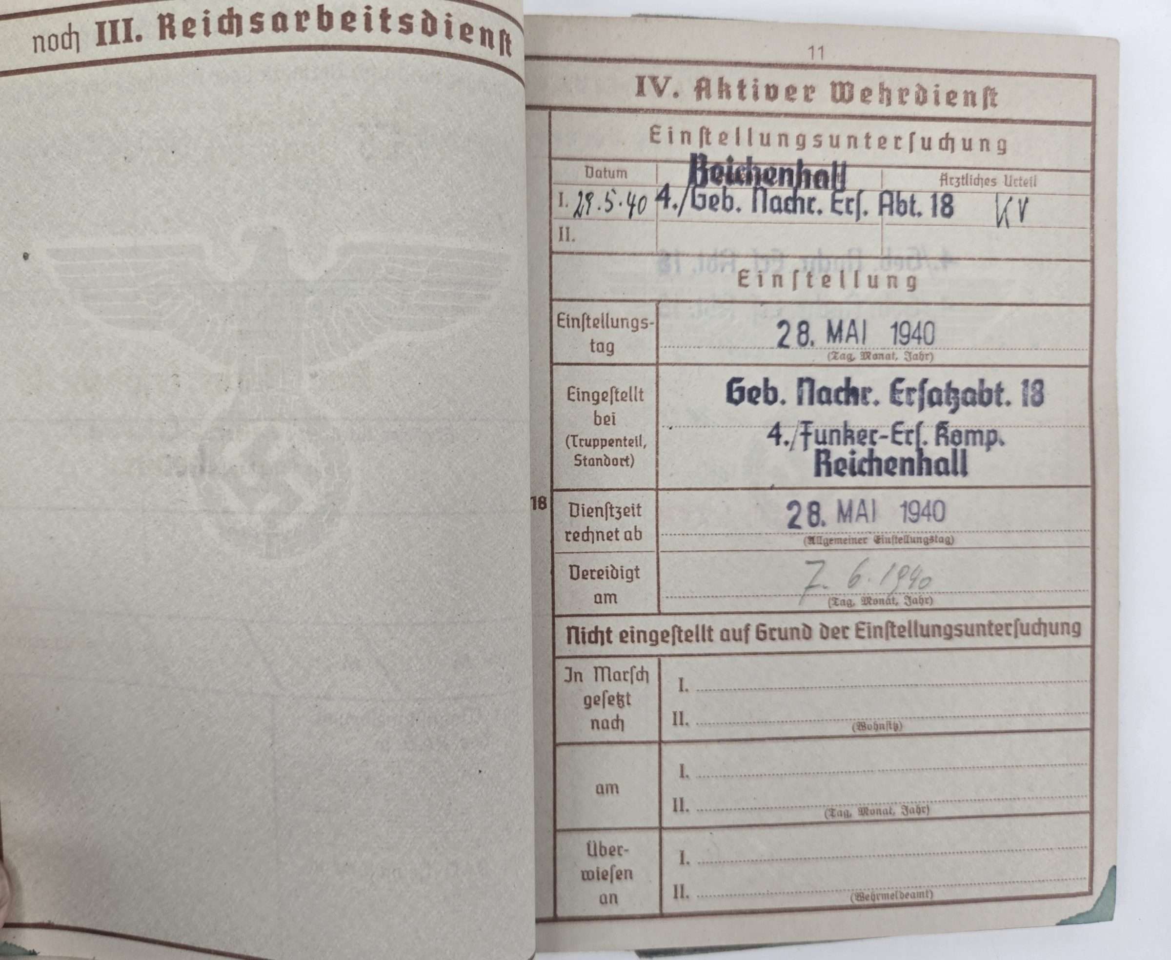 WWII German Wehrpass - Image 11