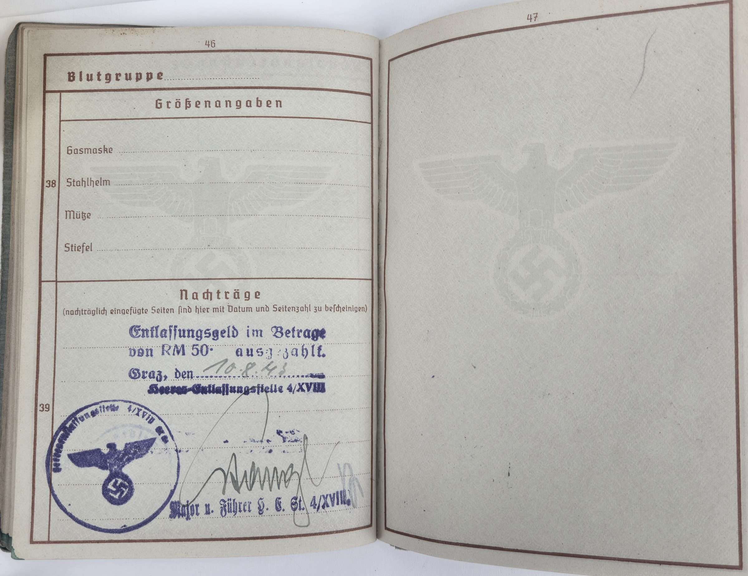 WWII German Wehrpass - Image 18