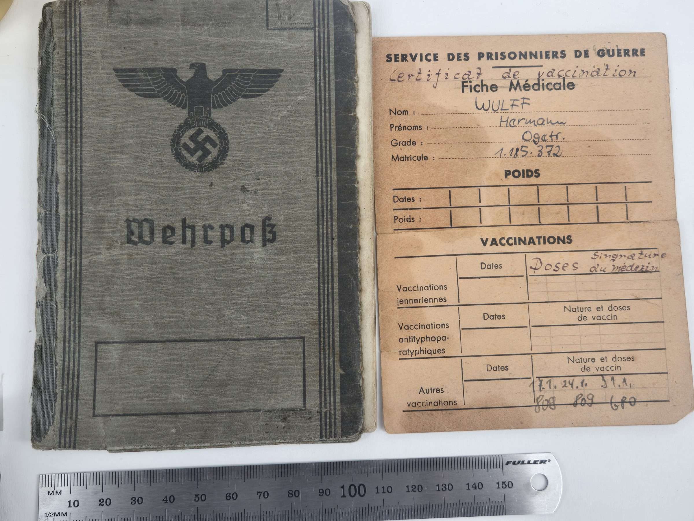 WWII German Wehrpass Hermann Wulff - Image 12