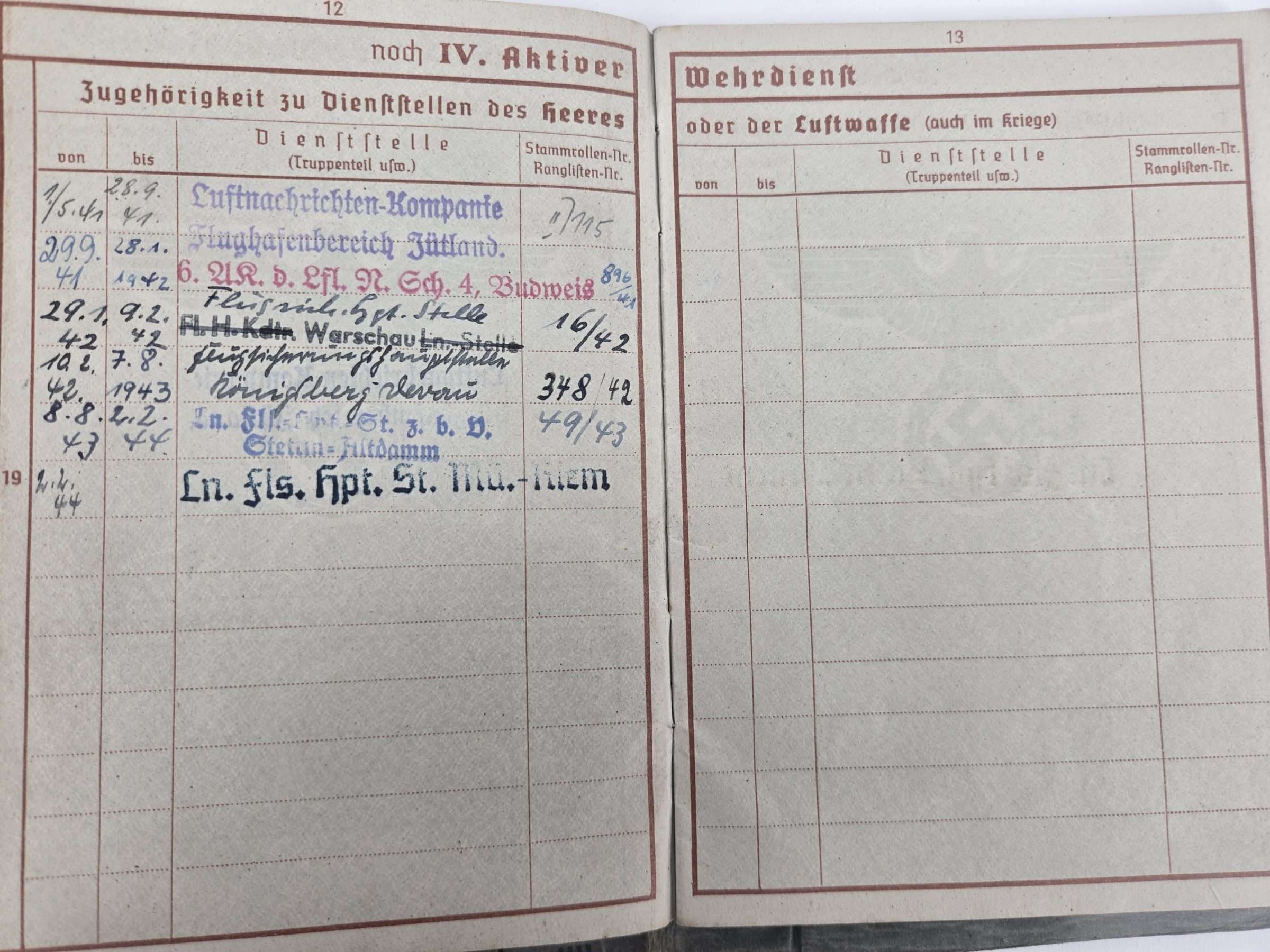 WWII German Wehrpass Hermann Wulff - Image 6