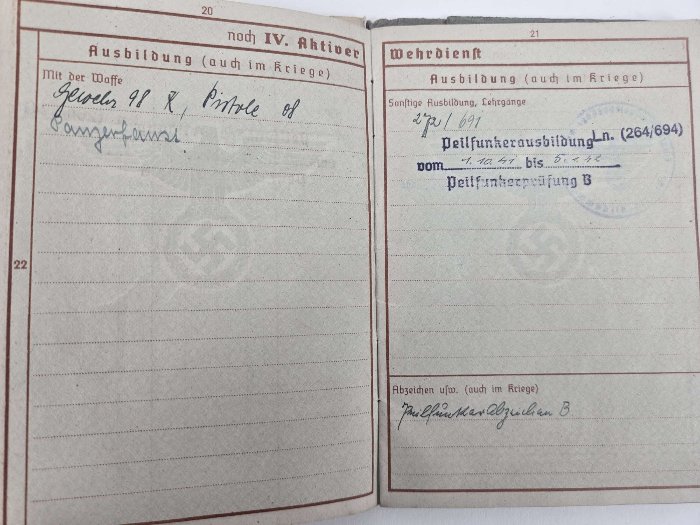 WWII German Wehrpass Hermann Wulff - Image 7