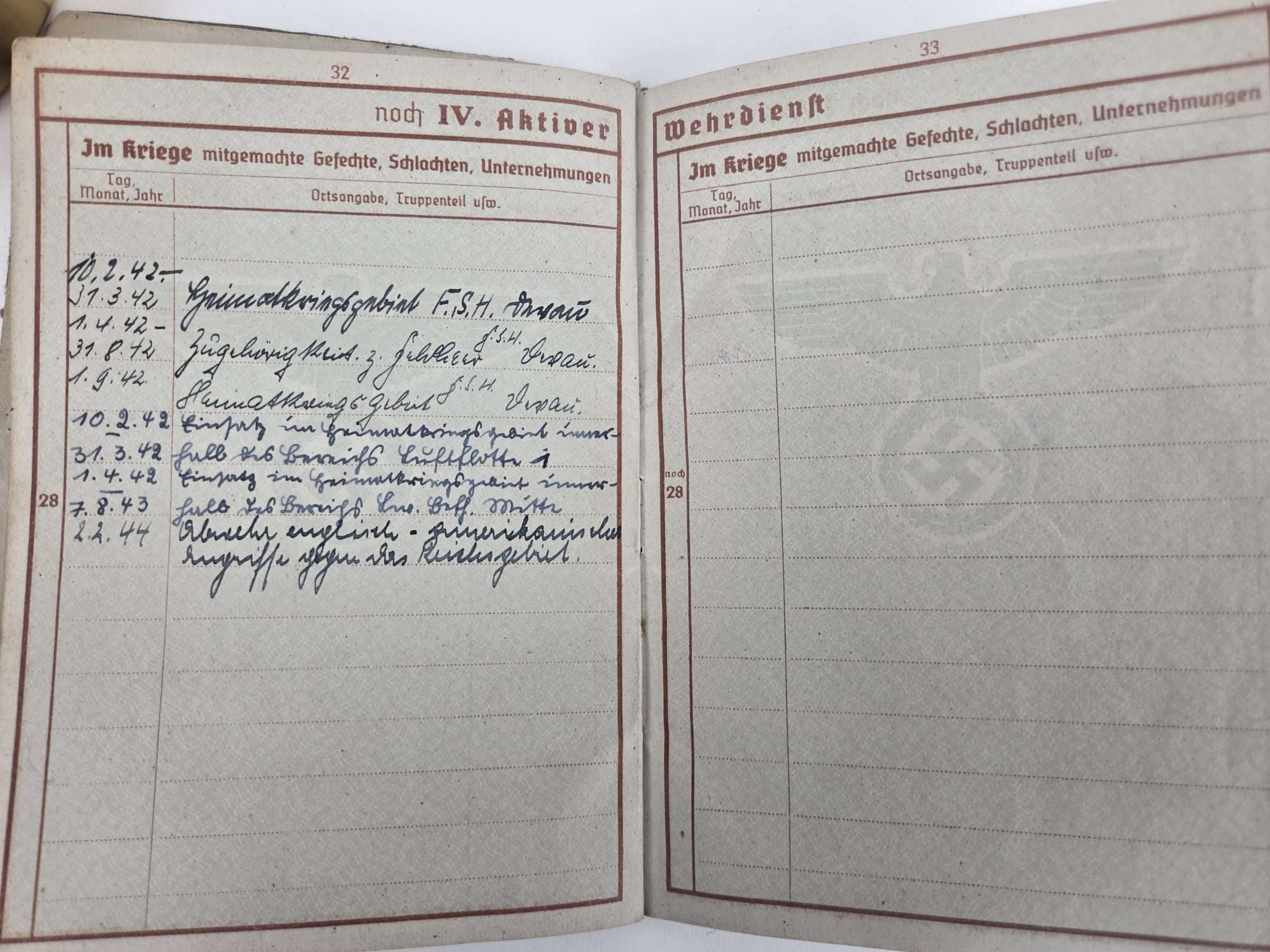 WWII German Wehrpass Hermann Wulff - Image 9